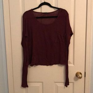 maroon knit sweater
